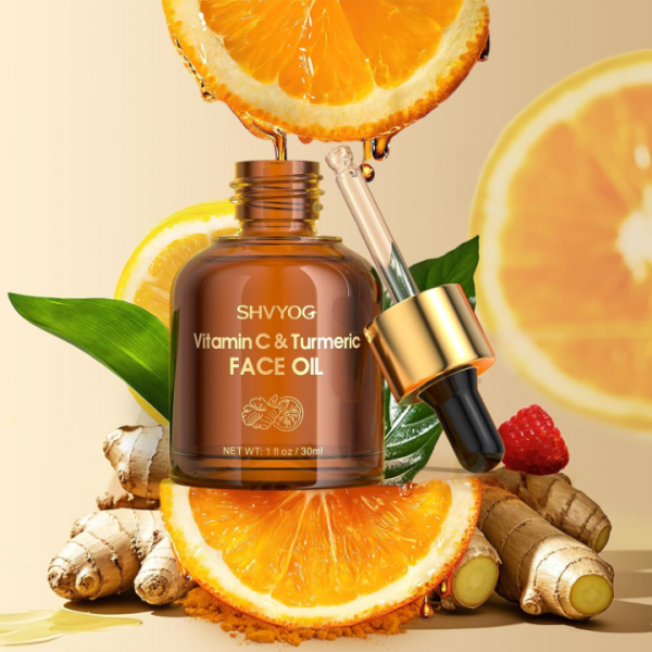 SHVYOG Vitamin C Turmeric Face Oil, Skin Moisturizing,Turmeric Oil for Dry Skin, Wrinkles,and Uneven Skin Tone 1 Fl Oz