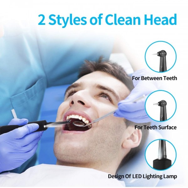 Electric Dental Calculus Remover with LED, High-Frequency Vibration Tooth Tartar Scraper for Teeth Calculus/Tartar/Dental Plaque/Smoke Stain Remover, Professional Teeth Polishing Cleaning Tools