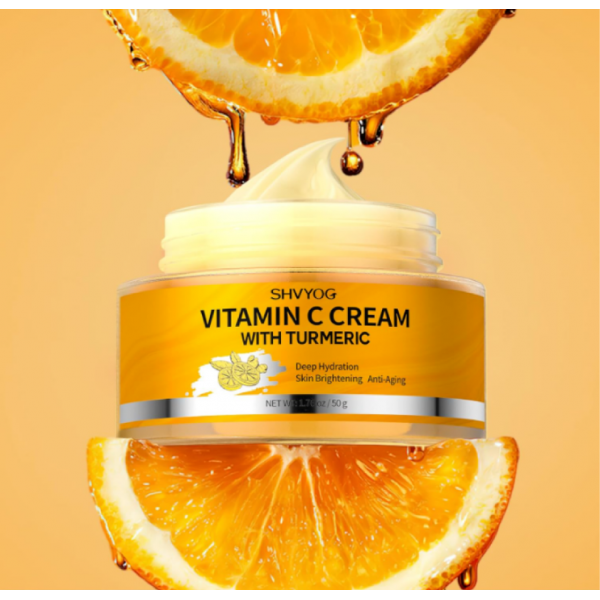 SHVYOG Vitamin C Face Moisturizer, Turmeric Vitamin C Face Cream Hydration Skin Firming & Brightening Cream 1.76 OZ