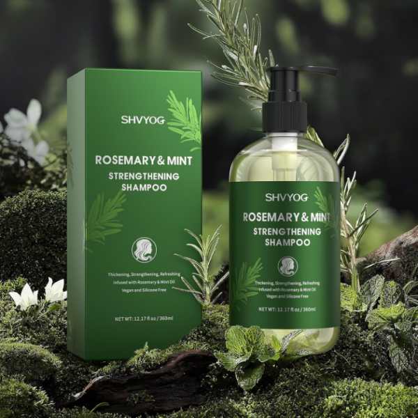 SHVYOG Rosemary Oil Shampoo with Mint and Tea Tree for Hair Loss, Hair Growth Shampoo for Thinning Hair 12.17 Fl Oz