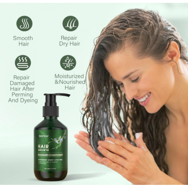 SHVYOG Rosemary Conditioner with Mint Biotin Cleanse Moisturize Hair and Keep Scalp Health 200ml
