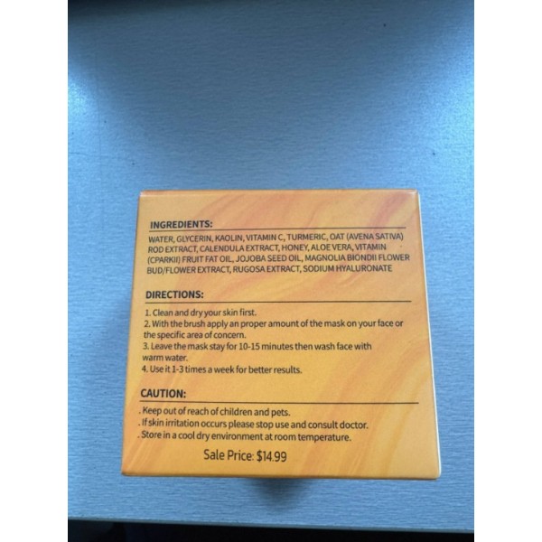 SHVYOG Vitamin C Face Mask with Kaolin Clay and Turmeric , Skincare Facial Mask for Controlling Oil and Refining Pores 5.29 Oz